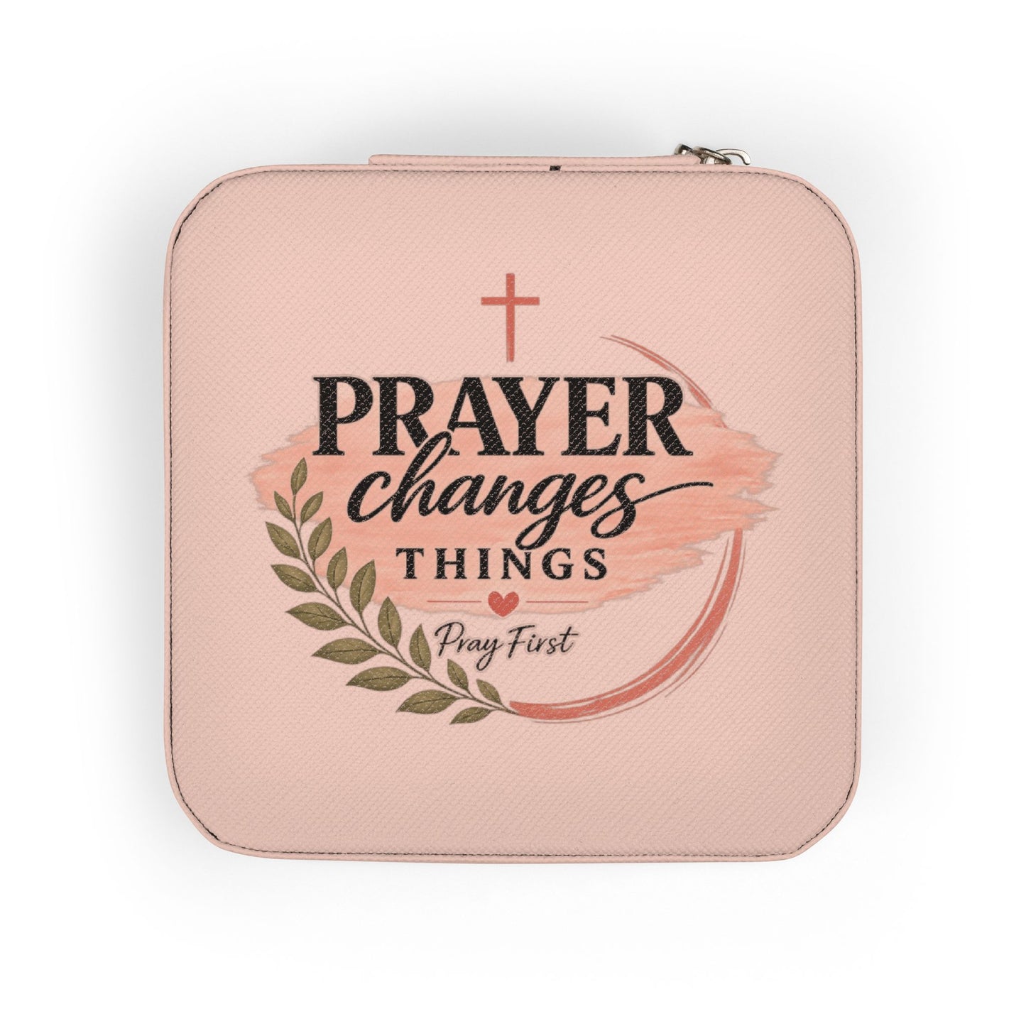 Prayer Changes Things Makeup Pouch – Christian Cosmetic Bag | Faith Gift for Women