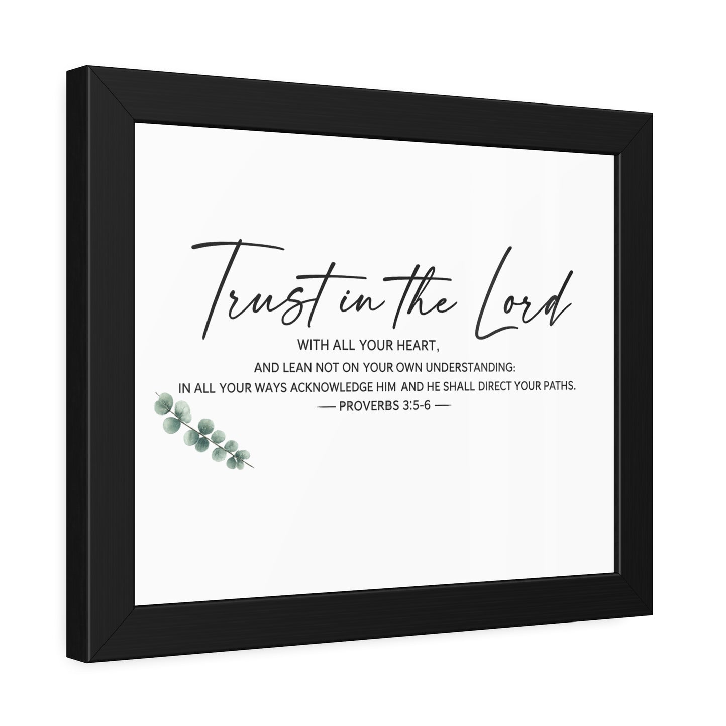Trust in the Lord Bible Verse Wall Art | Proverbs 3:5–6 Christian Scripture Print | Minimalist Faith Home Decor | Christian Gift