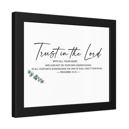 Trust in the Lord Bible Verse Wall Art | Proverbs 3:5–6 Christian Scripture Print | Minimalist Faith Home Decor | Christian Gift