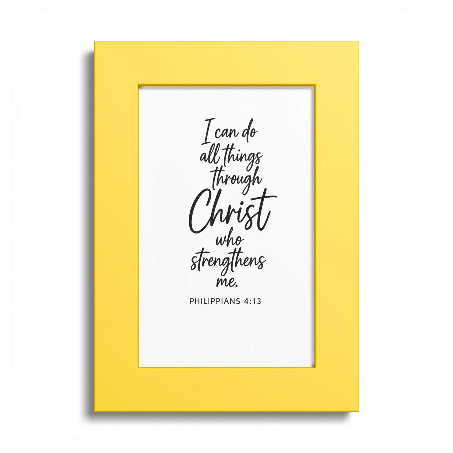 I Can Do All Things Through Christ Who Strengthens Me – Philippians 4:13 | Christian Wall Art | 5x7 Framed Bible Verse | Inspirational Scripture Decor