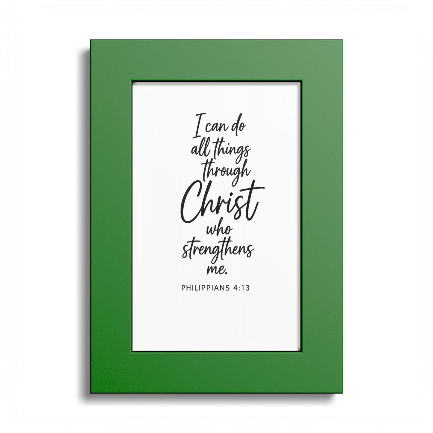 I Can Do All Things Through Christ Who Strengthens Me – Philippians 4:13 | Christian Wall Art | 5x7 Framed Bible Verse | Inspirational Scripture Decor
