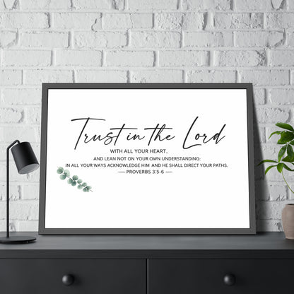 Trust in the Lord Bible Verse Wall Art | Proverbs 3:5–6 Christian Scripture Print | Minimalist Faith Home Decor | Christian Gift