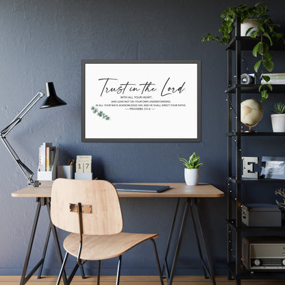 Trust in the Lord Bible Verse Wall Art | Proverbs 3:5–6 Christian Scripture Print | Minimalist Faith Home Decor | Christian Gift