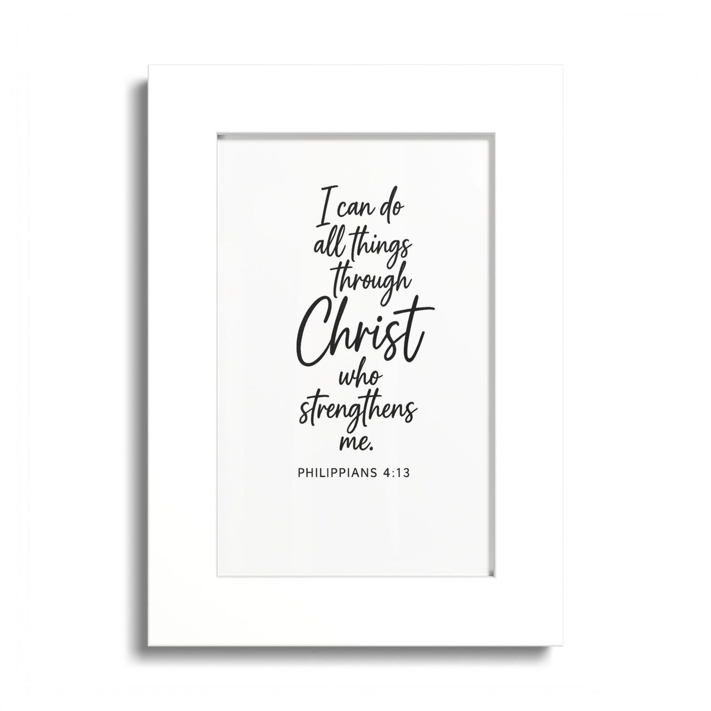 I Can Do All Things Through Christ Who Strengthens Me – Philippians 4:13 | Christian Wall Art | 5x7 Framed Bible Verse | Inspirational Scripture Decor
