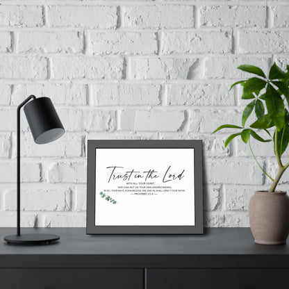 Trust in the Lord Bible Verse Wall Art | Proverbs 3:5–6 Christian Scripture Print | Minimalist Faith Home Decor | Christian Gift