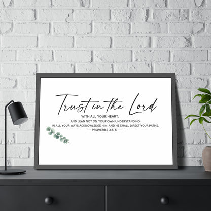 Trust in the Lord Bible Verse Wall Art | Proverbs 3:5–6 Christian Scripture Print | Minimalist Faith Home Decor | Christian Gift