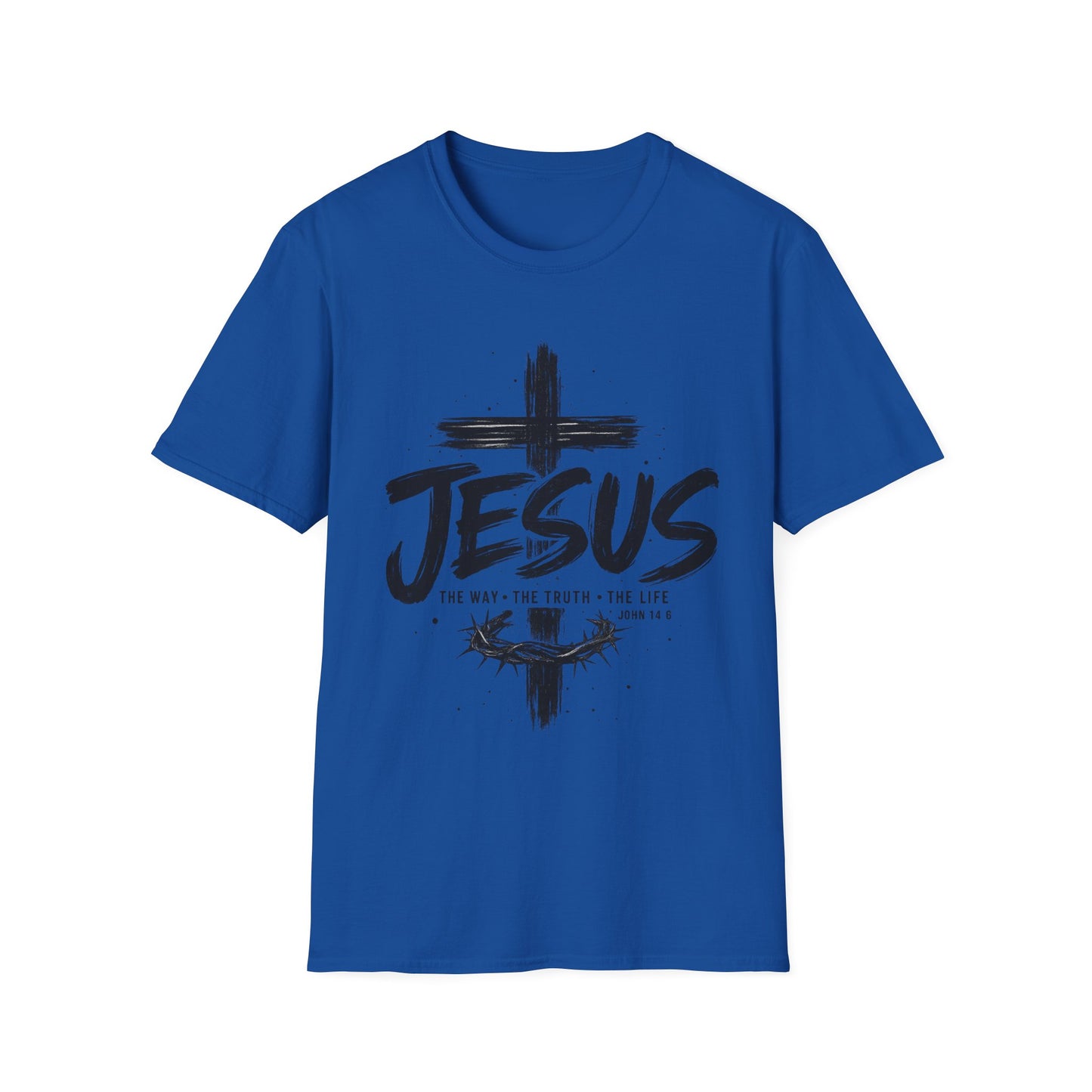 Jesus Cross T-Shirt | The Way The Truth The Life | John 14:6 Christian Graphic Tee | Faith-Based Unisex Shirt | Inspirational Gift for Men & Women