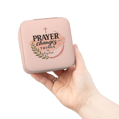 Prayer Changes Things Makeup Pouch – Christian Cosmetic Bag | Faith Gift for Women