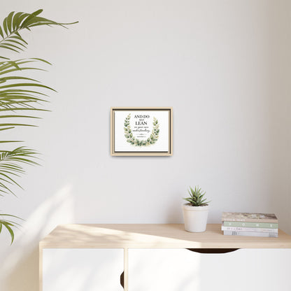 Framed Matte Canvas — “And Do Not Lean on Your Own Understanding” Proverbs 3:5 Floral Wall Art