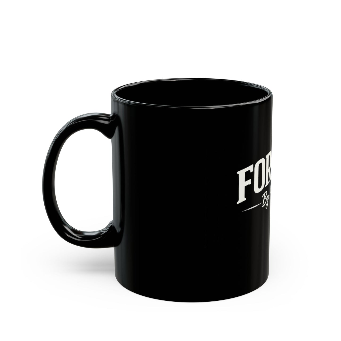 Forgiven By His Grace Black Christian Mug