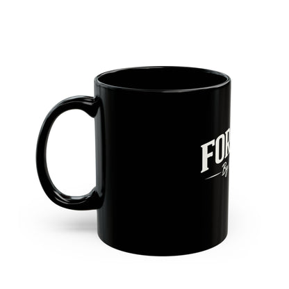 Forgiven By His Grace Black Christian Mug