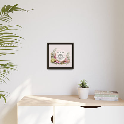 And Do Not Lean on Your Own Understanding | Proverbs 3:5–6 Christian Framed Canvas Wall Art | Modern Farmhouse Floral Bible Verse | Faith Home Decor
