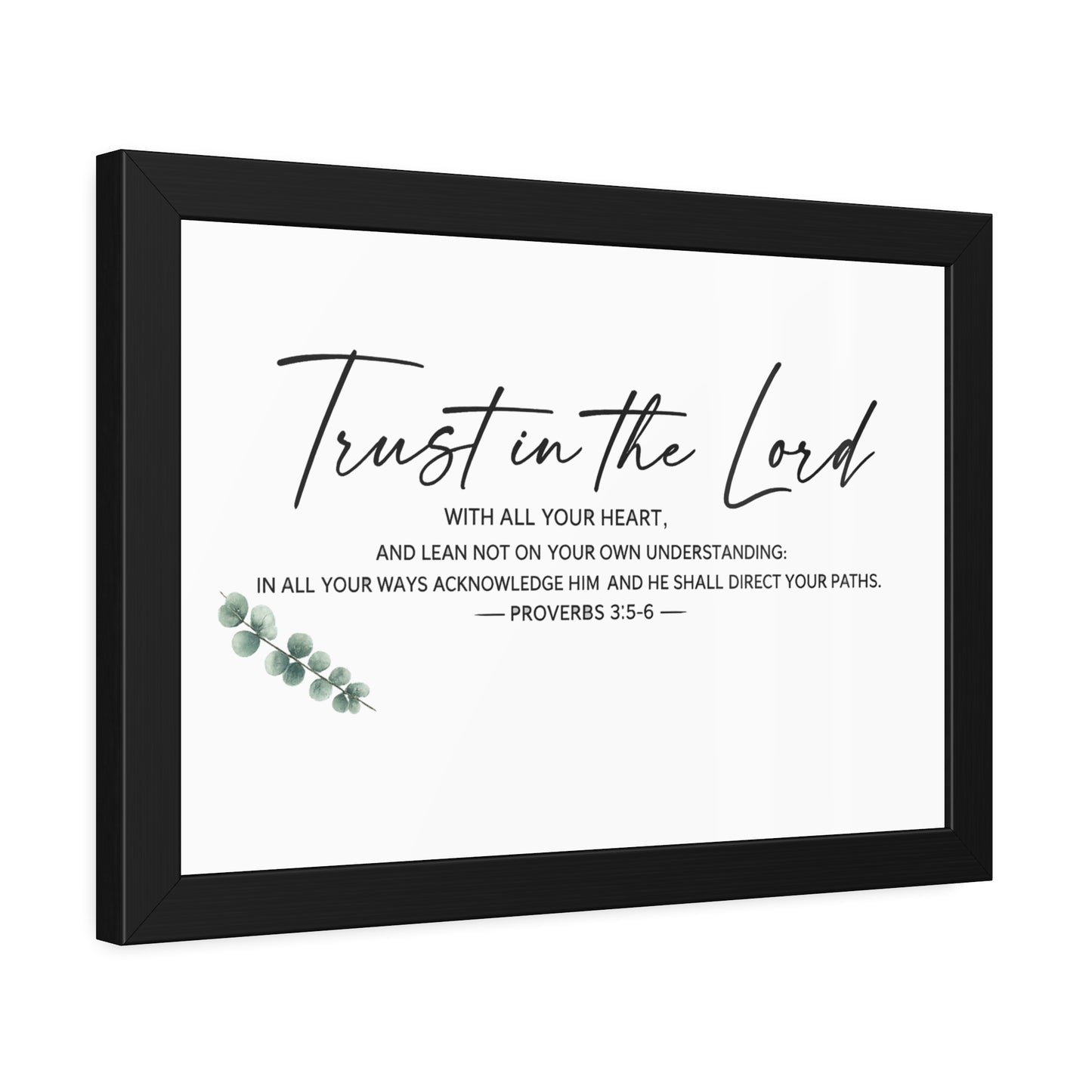 Trust in the Lord Bible Verse Wall Art | Proverbs 3:5–6 Christian Scripture Print | Minimalist Faith Home Decor | Christian Gift