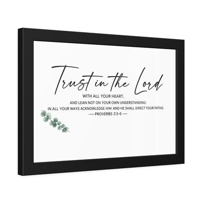 Trust in the Lord Bible Verse Wall Art | Proverbs 3:5–6 Christian Scripture Print | Minimalist Faith Home Decor | Christian Gift