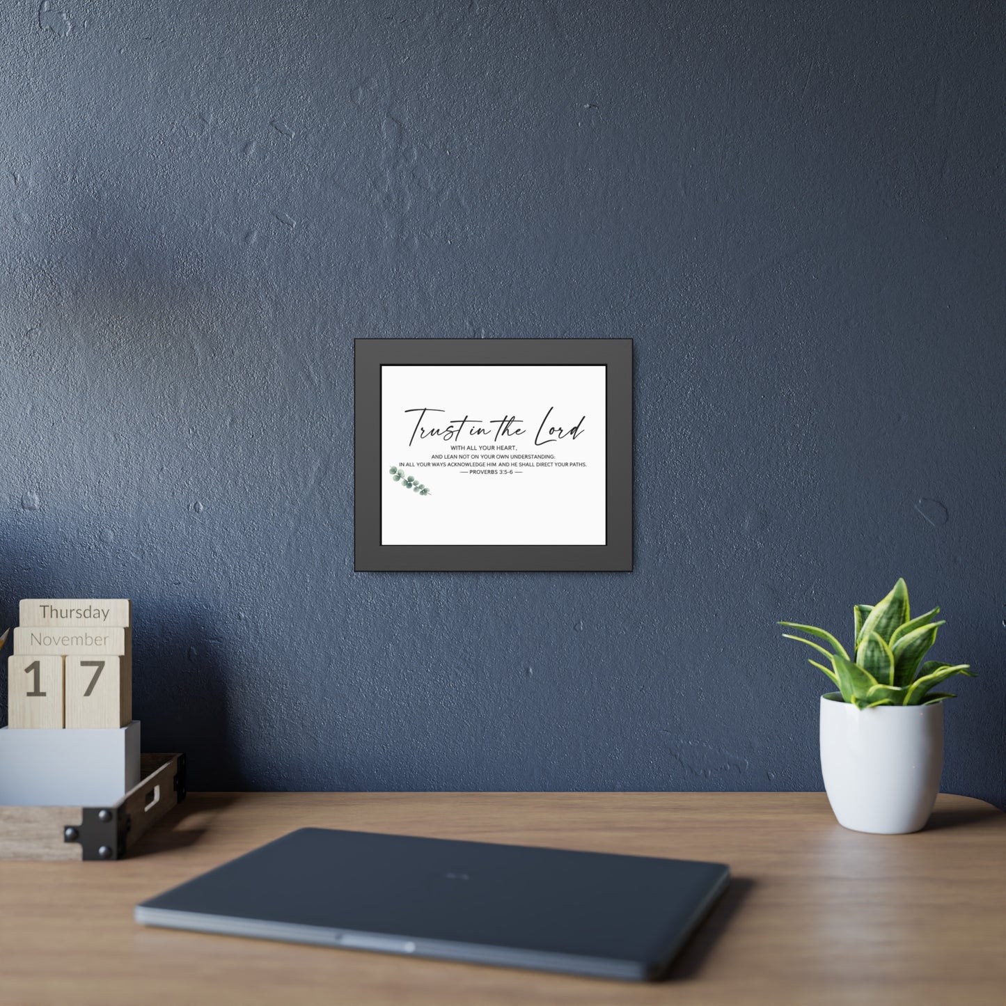 Trust in the Lord Bible Verse Wall Art | Proverbs 3:5–6 Christian Scripture Print | Minimalist Faith Home Decor | Christian Gift