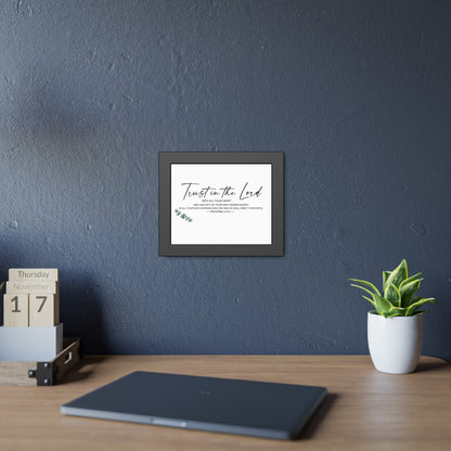 Trust in the Lord Bible Verse Wall Art | Proverbs 3:5–6 Christian Scripture Print | Minimalist Faith Home Decor | Christian Gift