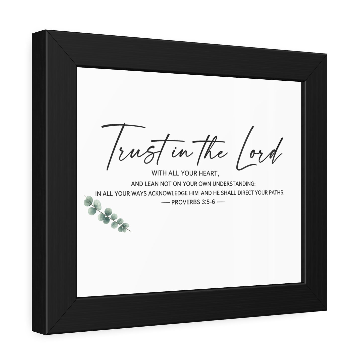 Trust in the Lord Bible Verse Wall Art | Proverbs 3:5–6 Christian Scripture Print | Minimalist Faith Home Decor | Christian Gift