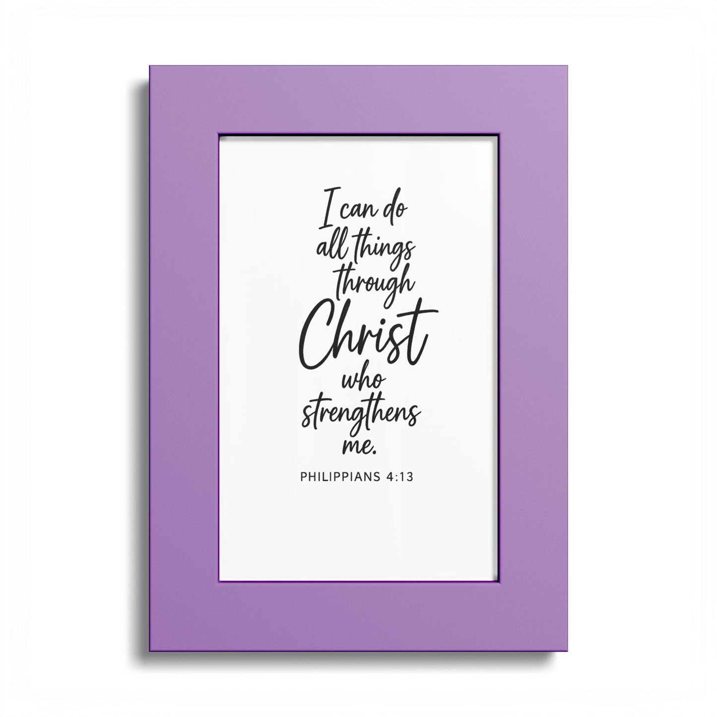 I Can Do All Things Through Christ Who Strengthens Me – Philippians 4:13 | Christian Wall Art | 5x7 Framed Bible Verse | Inspirational Scripture Decor