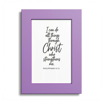 I Can Do All Things Through Christ Who Strengthens Me – Philippians 4:13 | Christian Wall Art | 5x7 Framed Bible Verse | Inspirational Scripture Decor