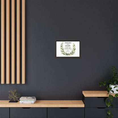 Framed Matte Canvas — “And Do Not Lean on Your Own Understanding” Proverbs 3:5 Floral Wall Art