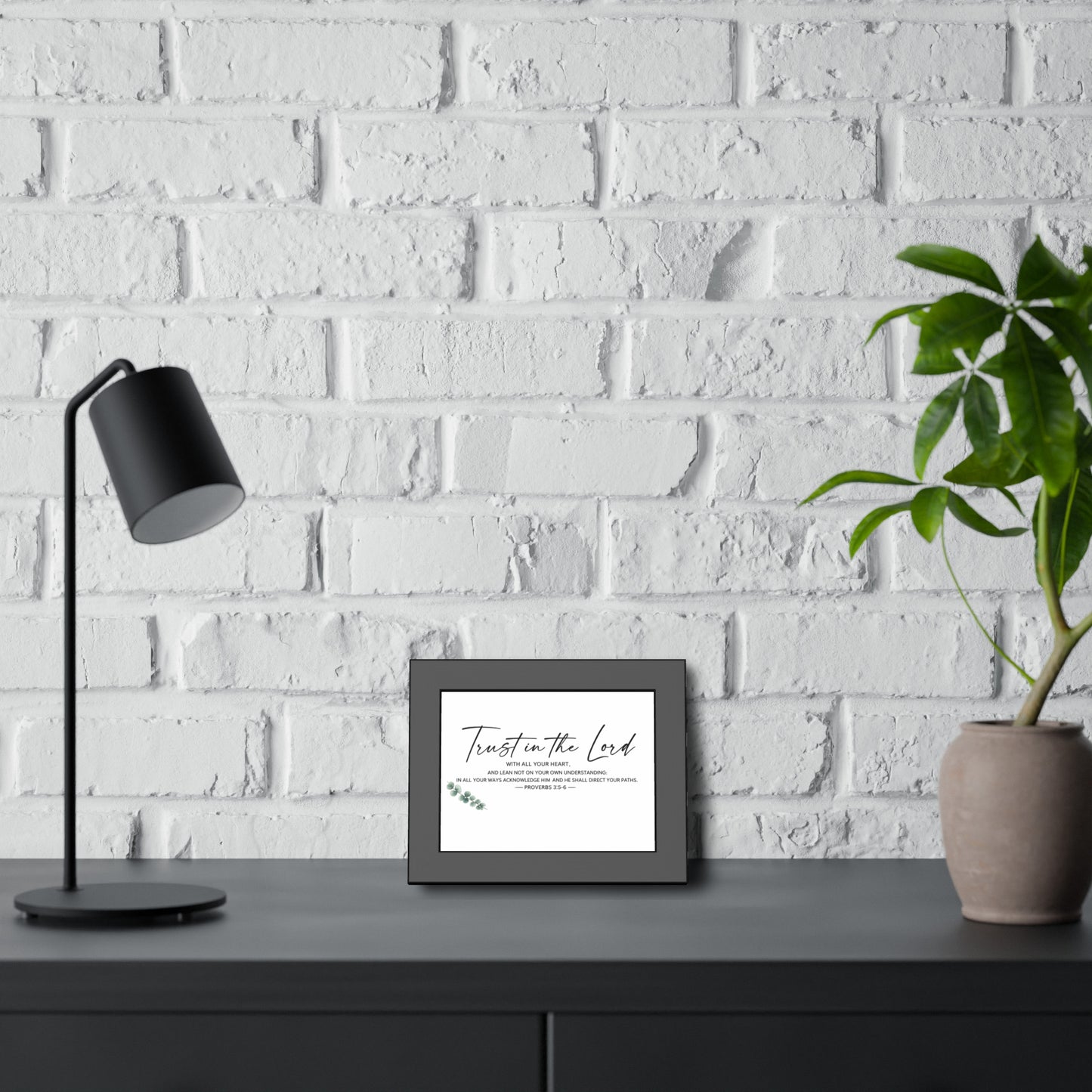 Trust in the Lord Bible Verse Wall Art | Proverbs 3:5–6 Christian Scripture Print | Minimalist Faith Home Decor | Christian Gift