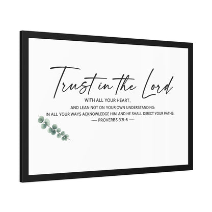 Trust in the Lord Bible Verse Wall Art | Proverbs 3:5–6 Christian Scripture Print | Minimalist Faith Home Decor | Christian Gift