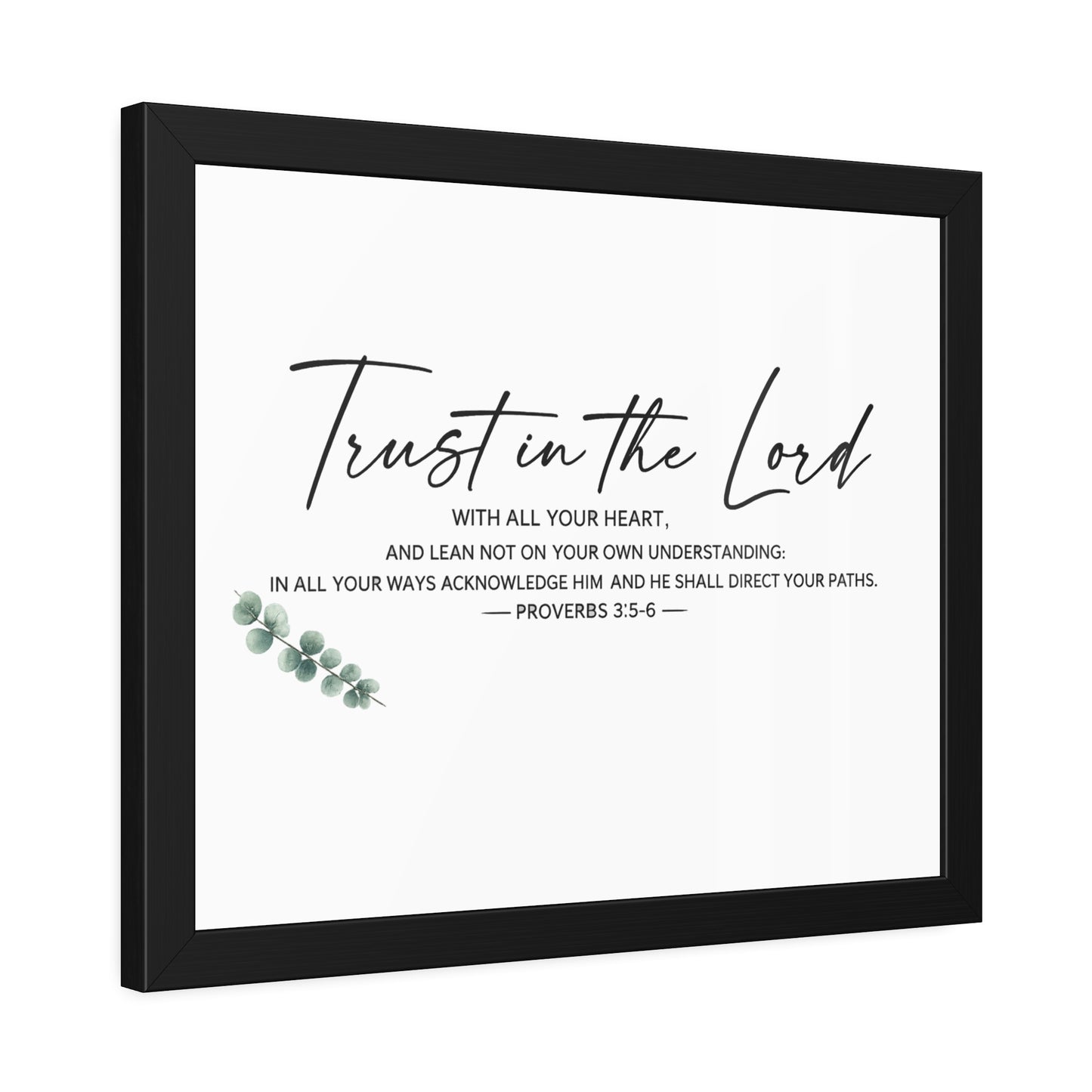 Trust in the Lord Bible Verse Wall Art | Proverbs 3:5–6 Christian Scripture Print | Minimalist Faith Home Decor | Christian Gift