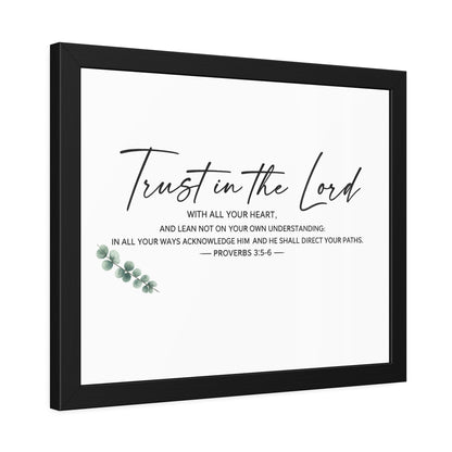 Trust in the Lord Bible Verse Wall Art | Proverbs 3:5–6 Christian Scripture Print | Minimalist Faith Home Decor | Christian Gift