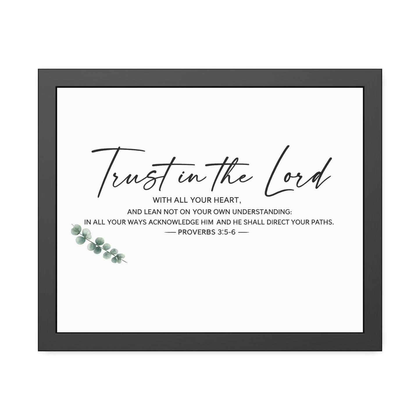 Trust in the Lord Bible Verse Wall Art | Proverbs 3:5–6 Christian Scripture Print | Minimalist Faith Home Decor | Christian Gift