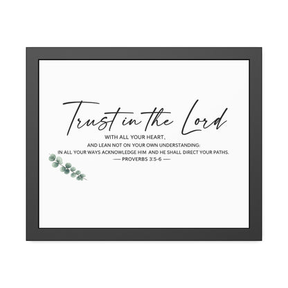 Trust in the Lord Bible Verse Wall Art | Proverbs 3:5–6 Christian Scripture Print | Minimalist Faith Home Decor | Christian Gift