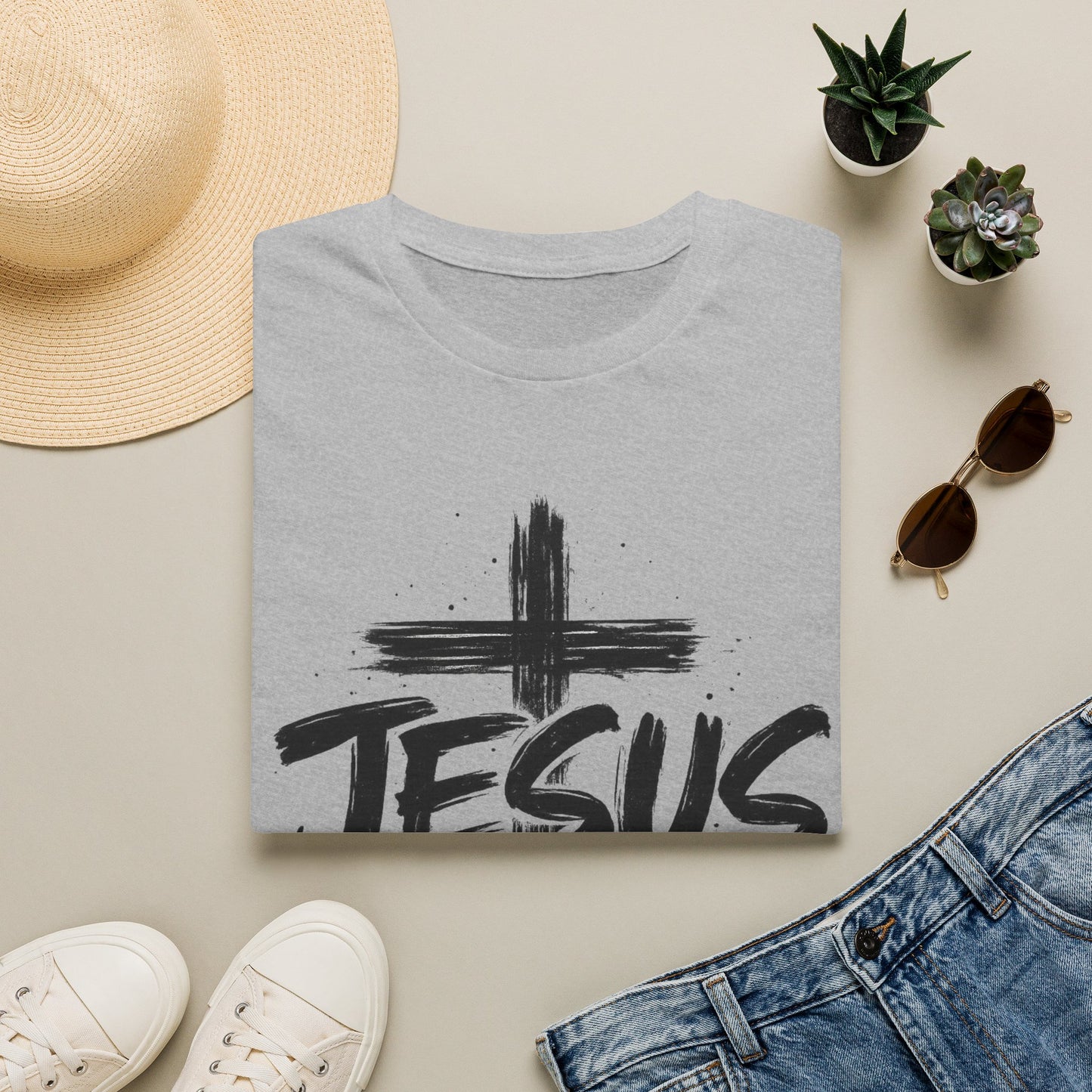 Jesus Cross T-Shirt | The Way The Truth The Life | John 14:6 Christian Graphic Tee | Faith-Based Unisex Shirt | Inspirational Gift for Men & Women