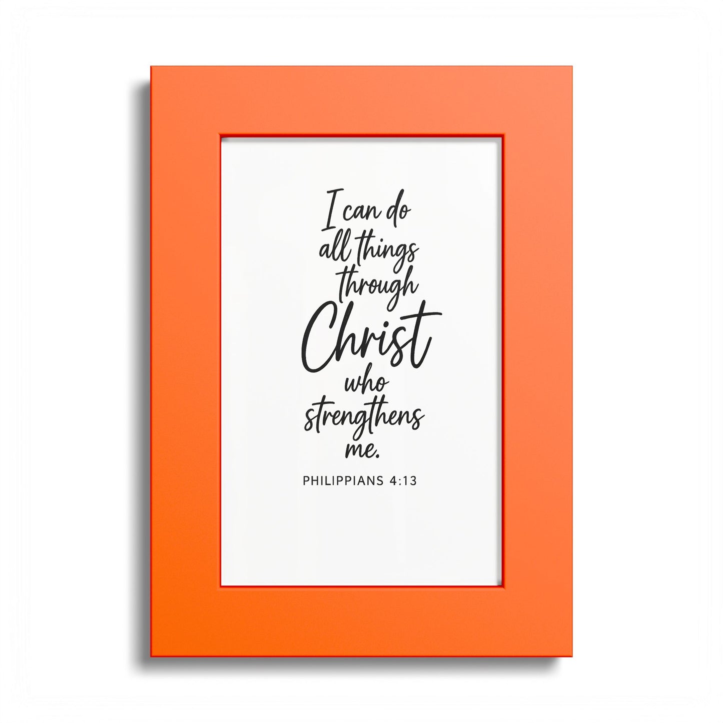 I Can Do All Things Through Christ Who Strengthens Me – Philippians 4:13 | Christian Wall Art | 5x7 Framed Bible Verse | Inspirational Scripture Decor