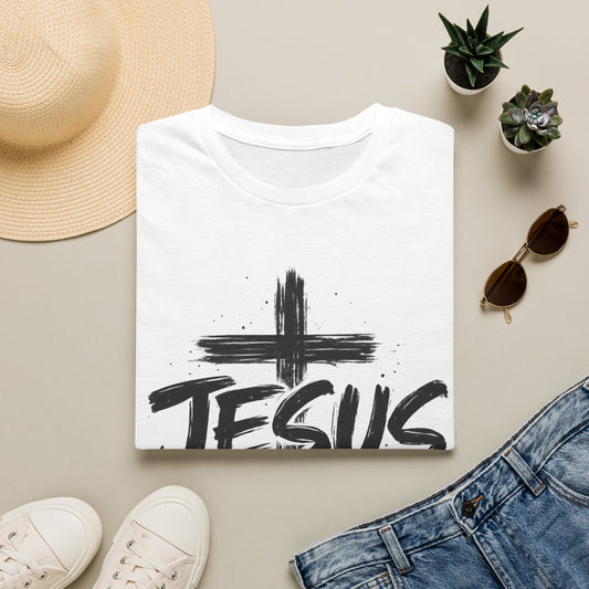Jesus Cross T-Shirt | The Way The Truth The Life | John 14:6 Christian Graphic Tee | Faith-Based Unisex Shirt | Inspirational Gift for Men & Women