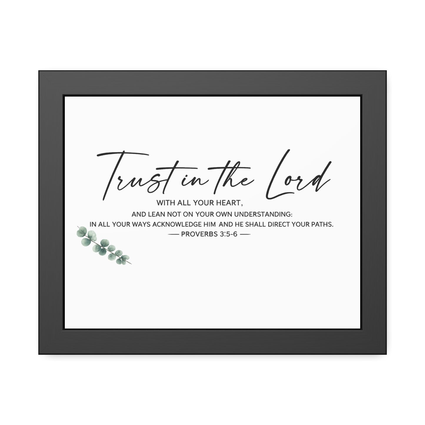 Trust in the Lord Bible Verse Wall Art | Proverbs 3:5–6 Christian Scripture Print | Minimalist Faith Home Decor | Christian Gift