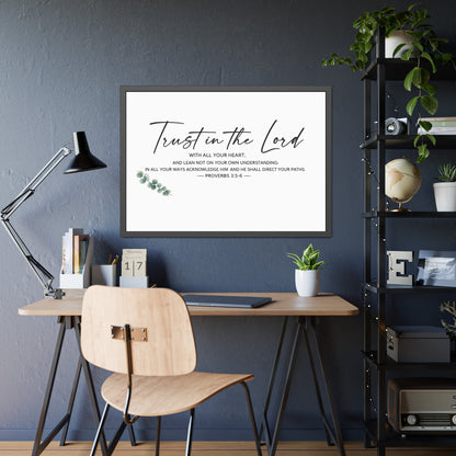 Trust in the Lord Bible Verse Wall Art | Proverbs 3:5–6 Christian Scripture Print | Minimalist Faith Home Decor | Christian Gift