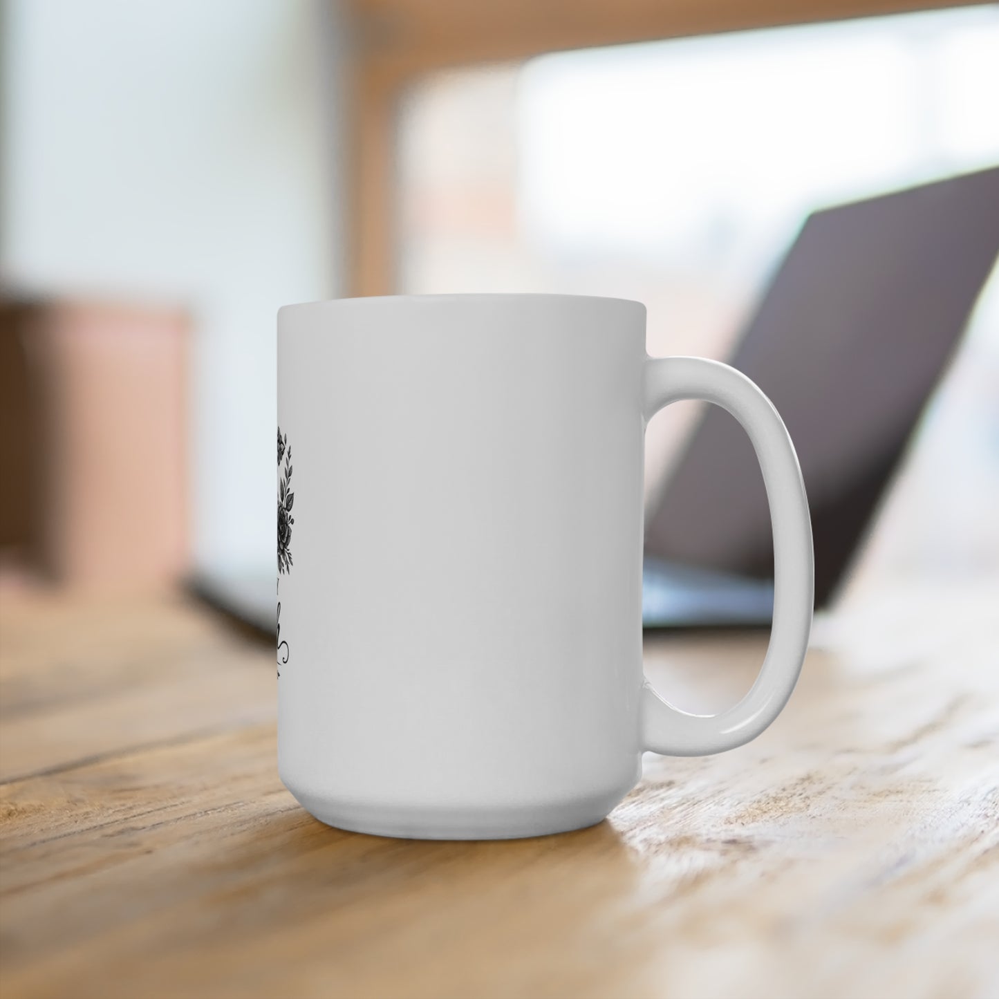 Walk By Faith Christian Mug | Floral Cross Coffee Mug | Faith-Inspired Ceramic Cup