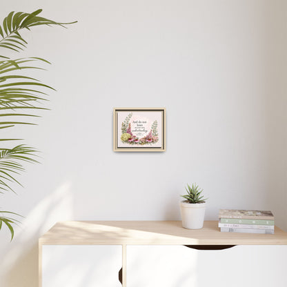 And Do Not Lean on Your Own Understanding | Proverbs 3:5–6 Christian Framed Canvas Wall Art | Modern Farmhouse Floral Bible Verse | Faith Home Decor