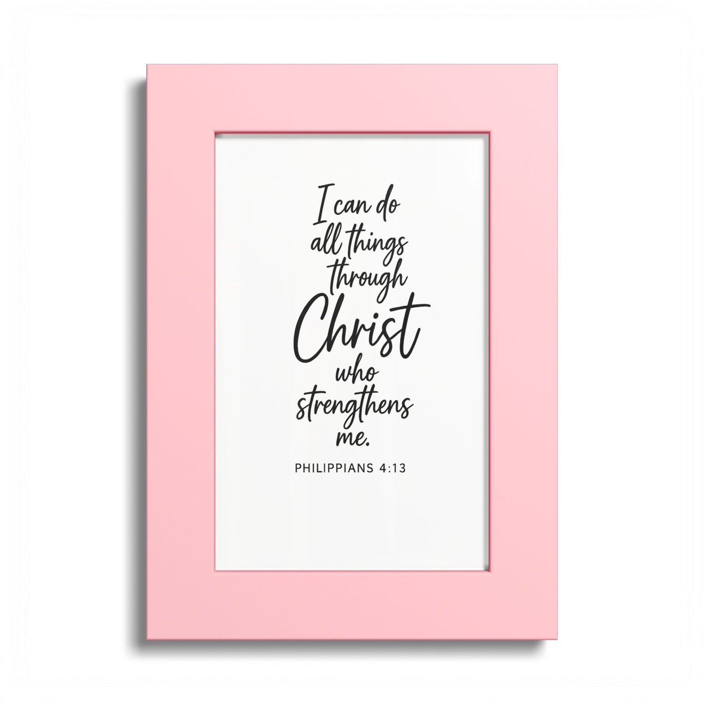 I Can Do All Things Through Christ Who Strengthens Me – Philippians 4:13 | Christian Wall Art | 5x7 Framed Bible Verse | Inspirational Scripture Decor