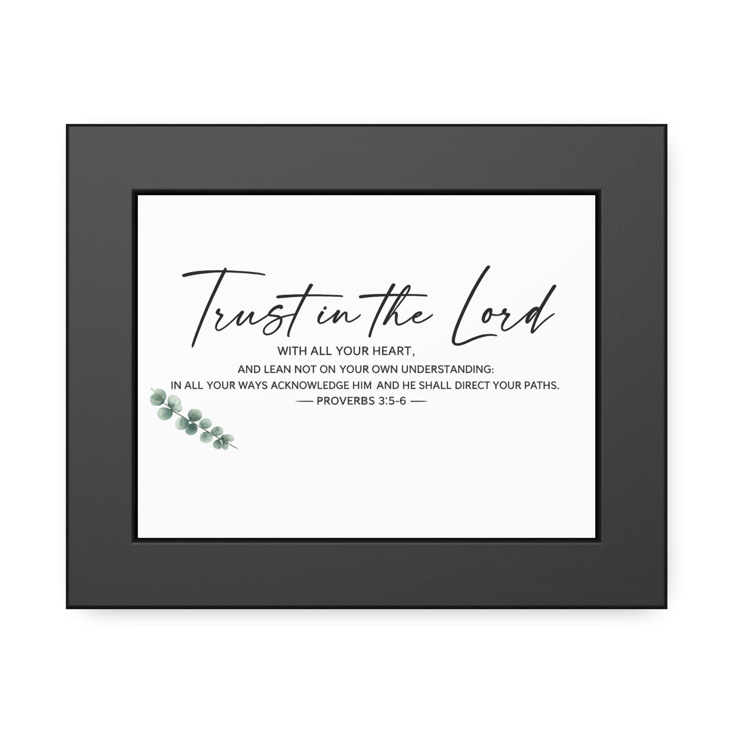 Trust in the Lord Bible Verse Wall Art | Proverbs 3:5–6 Christian Scripture Print | Minimalist Faith Home Decor | Christian Gift