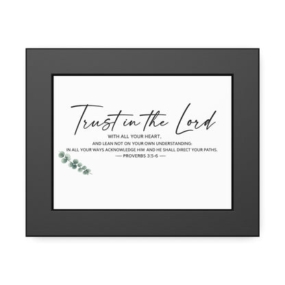 Trust in the Lord Bible Verse Wall Art | Proverbs 3:5–6 Christian Scripture Print | Minimalist Faith Home Decor | Christian Gift