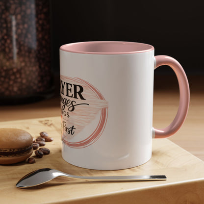 Prayer Changes Things Accent Coffee Mug