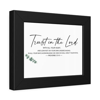 Trust in the Lord Bible Verse Wall Art | Proverbs 3:5–6 Christian Scripture Print | Minimalist Faith Home Decor | Christian Gift