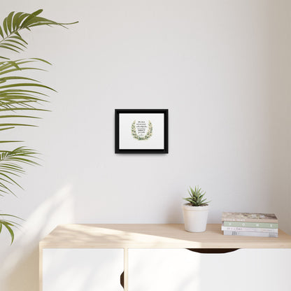 Framed Matte Canvas Print – "In All Your Ways Acknowledge Him" Bible Verse Wall Art (Proverbs 3:6)