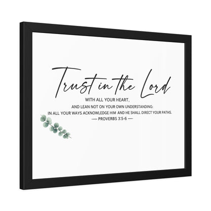 Trust in the Lord Bible Verse Wall Art | Proverbs 3:5–6 Christian Scripture Print | Minimalist Faith Home Decor | Christian Gift
