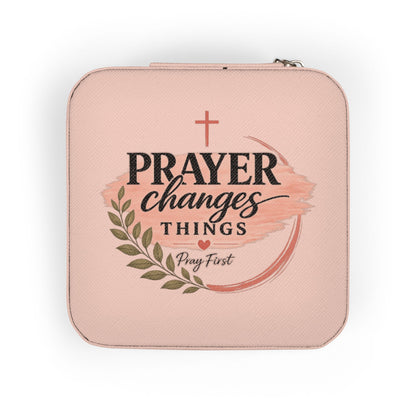 Prayer Changes Things Makeup Pouch – Christian Cosmetic Bag | Faith Gift for Women