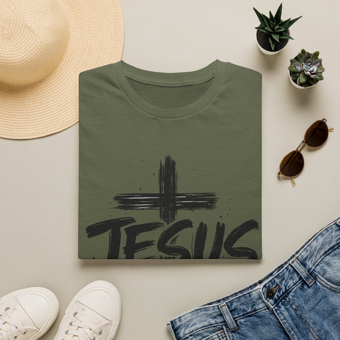 Jesus Cross T-Shirt | The Way The Truth The Life | John 14:6 Christian Graphic Tee | Faith-Based Unisex Shirt | Inspirational Gift for Men & Women