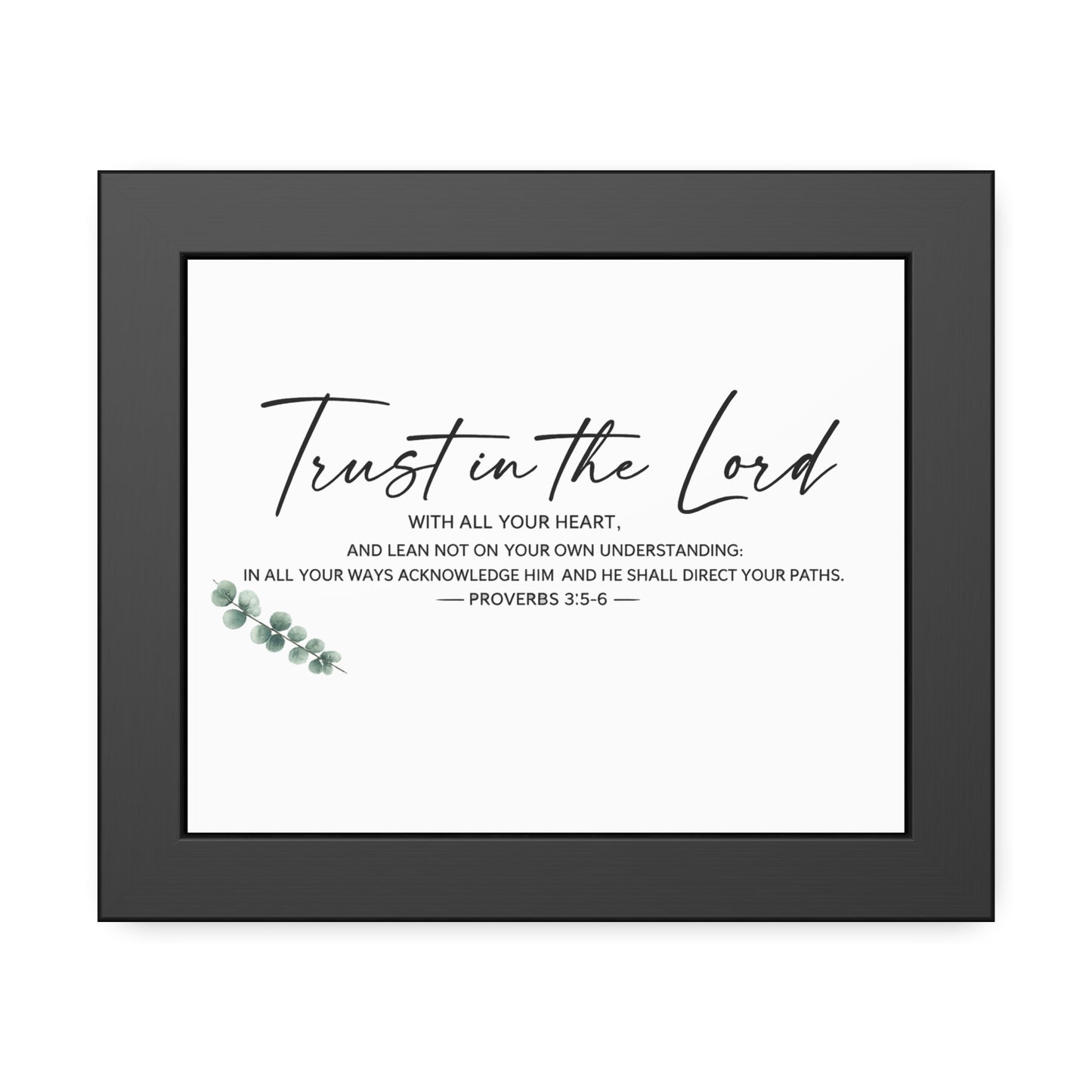 Trust in the Lord Bible Verse Wall Art | Proverbs 3:5–6 Christian Scripture Print | Minimalist Faith Home Decor | Christian Gift