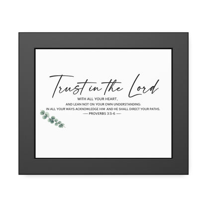 Trust in the Lord Bible Verse Wall Art | Proverbs 3:5–6 Christian Scripture Print | Minimalist Faith Home Decor | Christian Gift