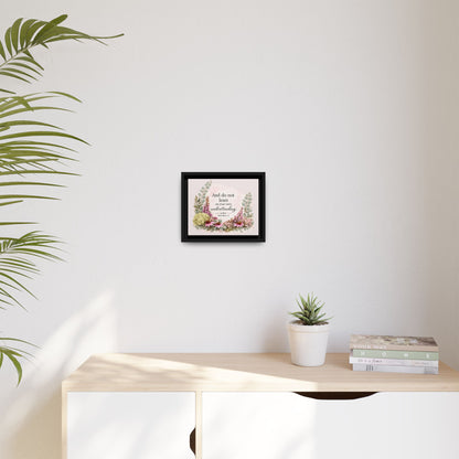 And Do Not Lean on Your Own Understanding | Proverbs 3:5–6 Christian Framed Canvas Wall Art | Modern Farmhouse Floral Bible Verse | Faith Home Decor