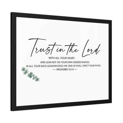 Trust in the Lord Bible Verse Wall Art | Proverbs 3:5–6 Christian Scripture Print | Minimalist Faith Home Decor | Christian Gift